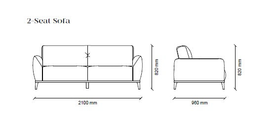 Двуместен диван Cante