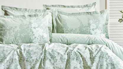 Двоен спален комплект Andressa Sateen - Sage с два плика