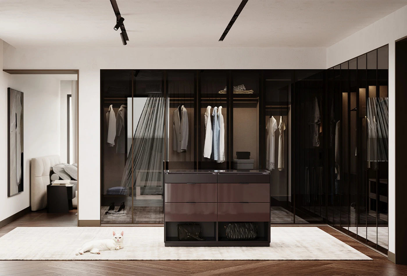 Гардеробен модул Odena - с рафтове